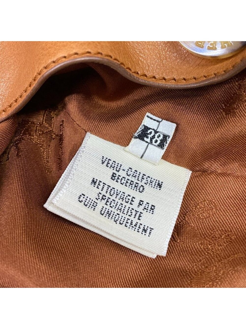 Hermes Coat 38 M Brown Soutien Collar Cowhide - Picture 4 of 14